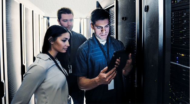 3 IT techs working