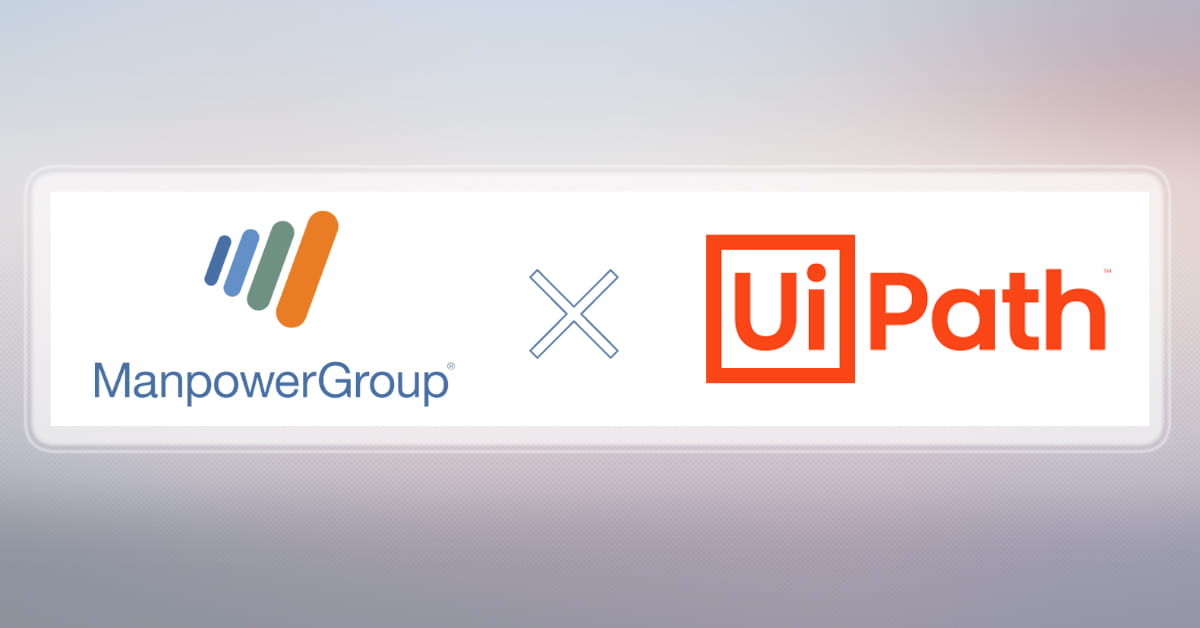 ManpowerGroup Logo sits next to UiPath logo
